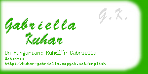 gabriella kuhar business card